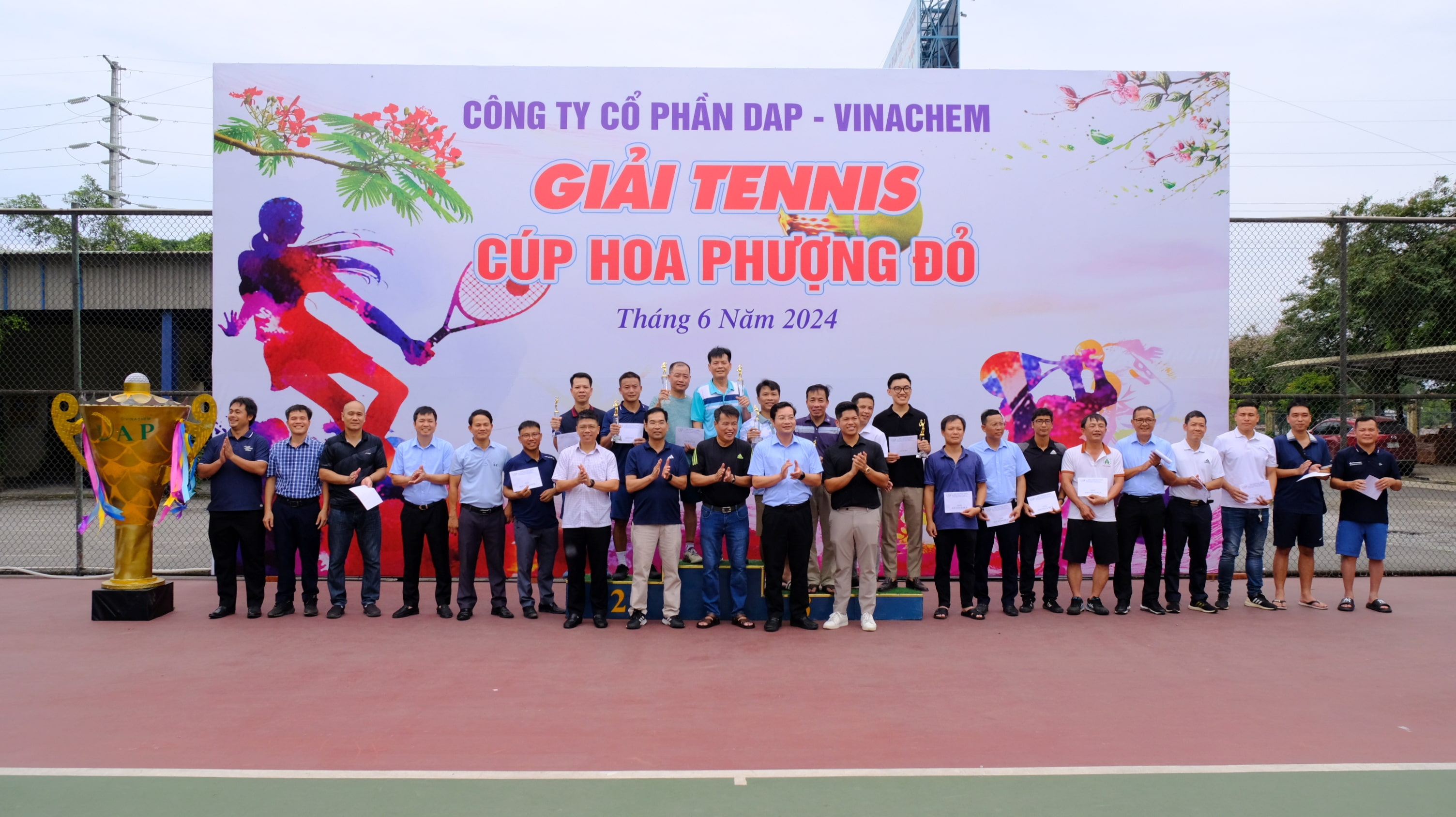 Công ty Cổ phần DAP-Vinachem tổ chức Giải Tennis Cúp Hoa Phượng đỏ lần thứ III
